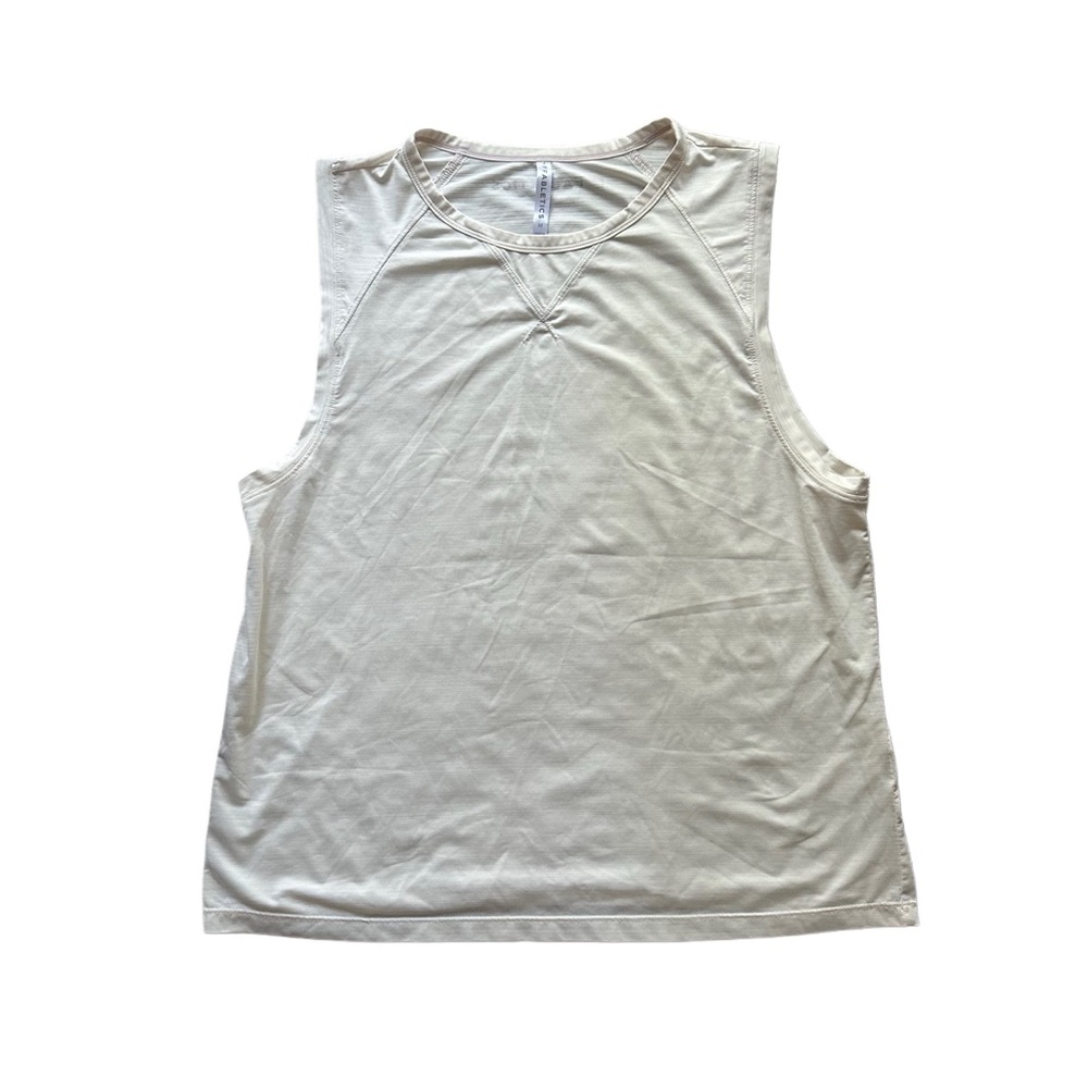 Fabletics Micah Cream Muscle Tank Top Soft Jersey Size Medium M